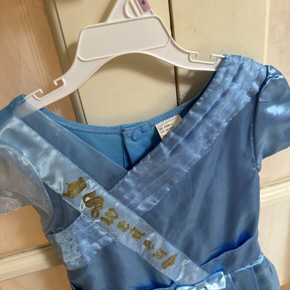 Blue Princess Costume Dress with Sweaen – Kids Halloween Party Outfit 6T - Picture 2 of 3